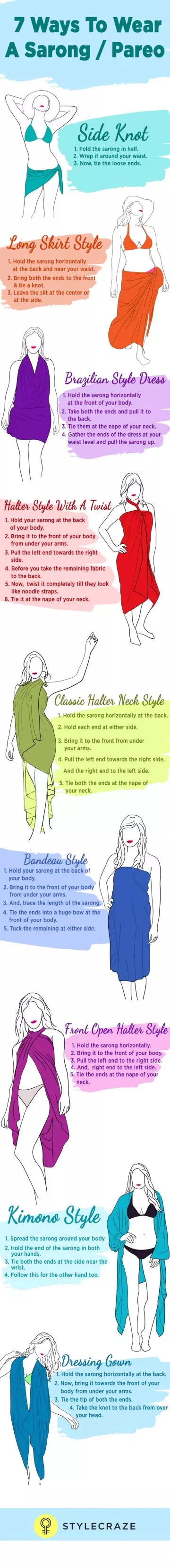 9 different ways to wear a sarong