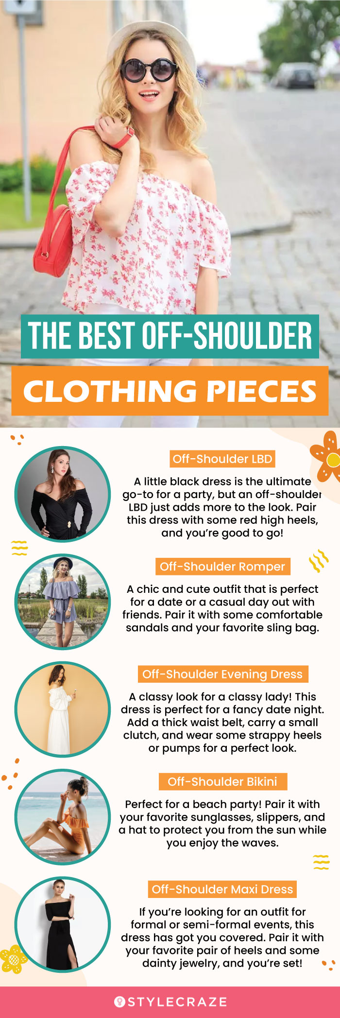 best off shoulder dress outfits of all time (infographic)