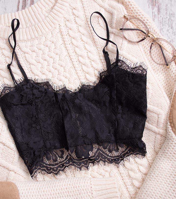 sweaters to wear with bralettes