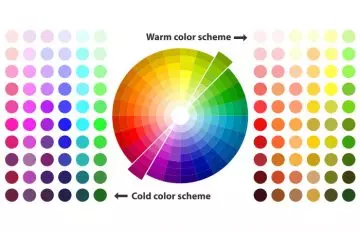 Warm and cool fashion color wheel