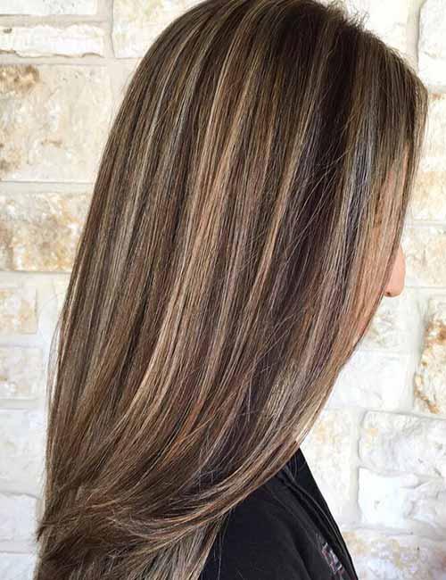 Light Brown With Highlights And Lowlights