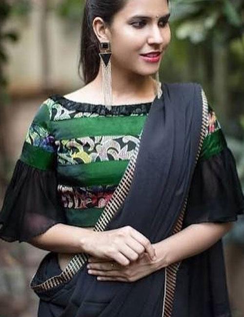 Latest Modern Latest Boat Neck Blouse Designs 2019