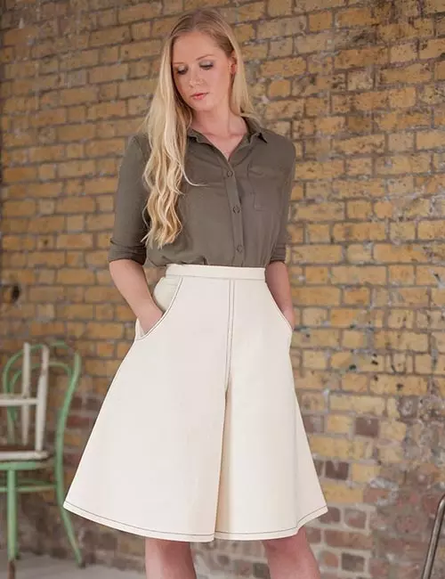 Pair your culottes with a plain shirt