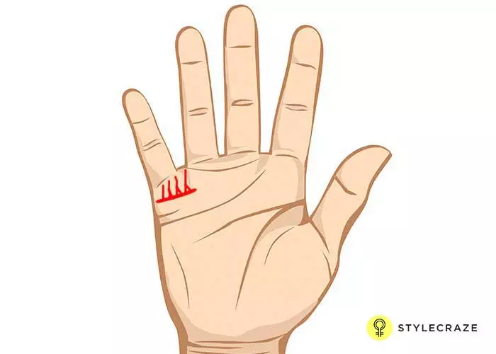 If your child line forks out towards the top into islands, the chances are that your baby may be weak and may even fall ill often when very