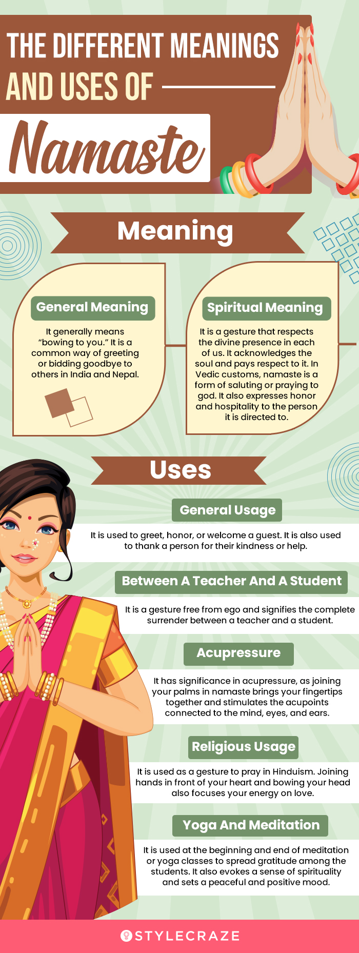 the different meanings and uses of namaste (infographic)