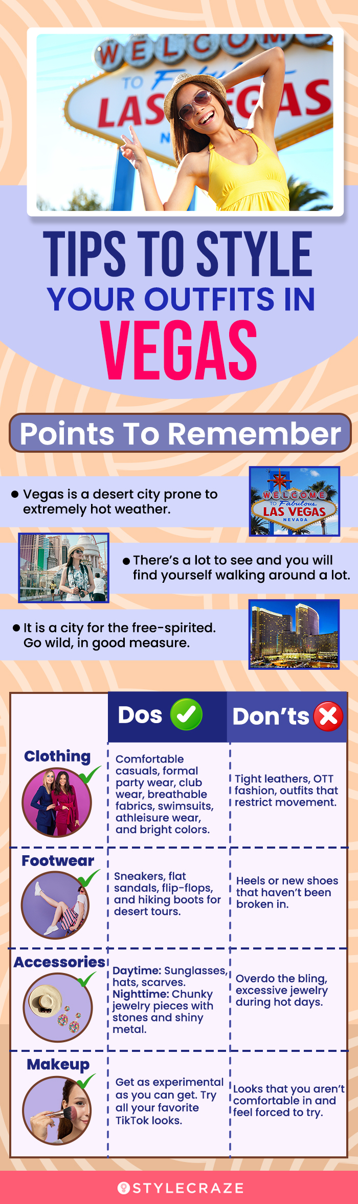 tips to style your outfits in vegas (infographic)