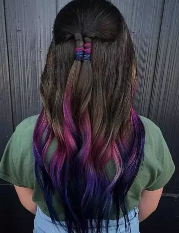 Purple magic in purple ombre hairstyles
