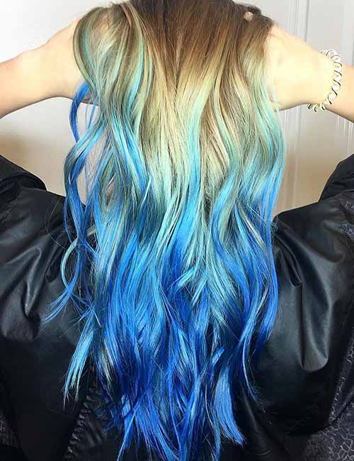 Blonde With Blue Tips Find Your Perfect Hair Style