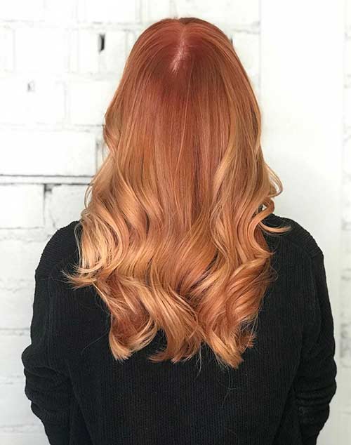 Copper root melt hair color