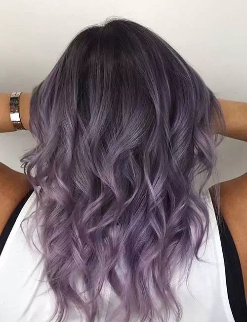 Dark lavender ombre hair color