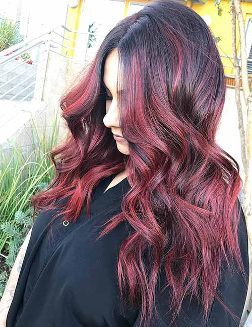Ruby red revolution is among the best styling ideas for your red ombre hair