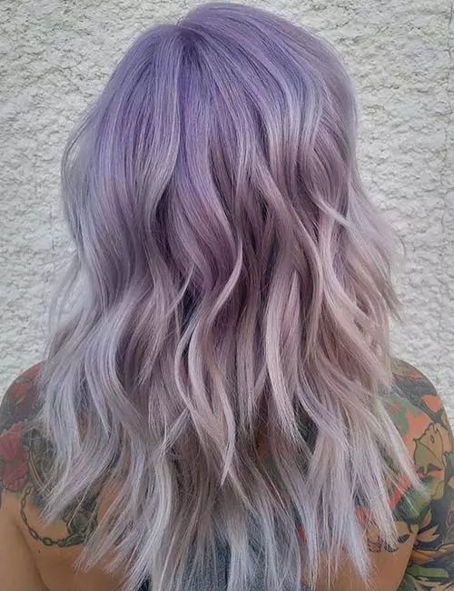 Smoke on the water in purple ombre hairstyles