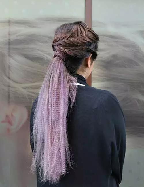 Classic lavender ombre hair color