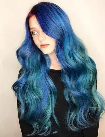 Dream blue mermaid hair color