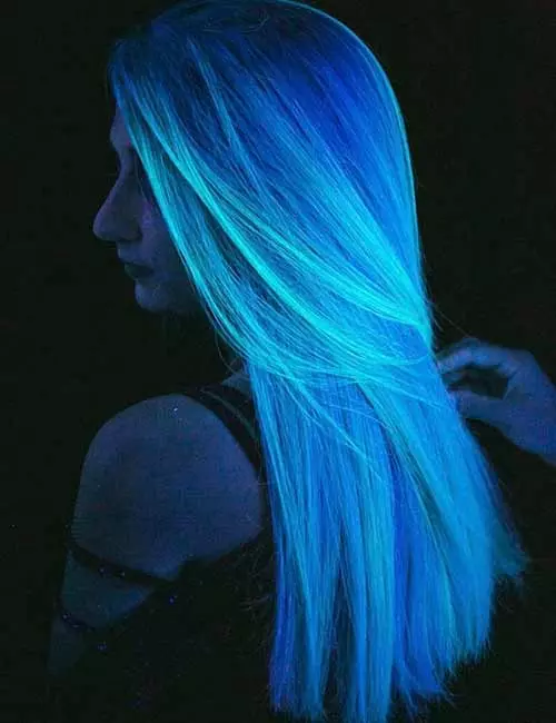 Electric mermaid hair color