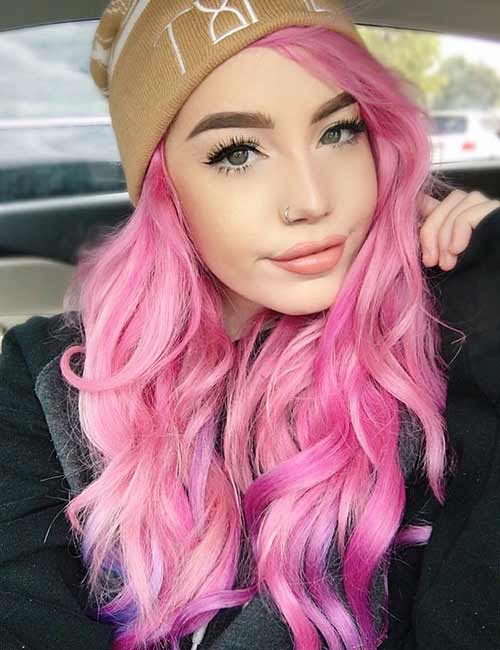 Feelina pink cotton candy hair color