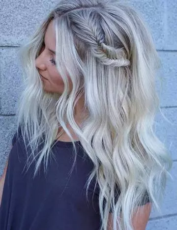Faded two-toned pale ash blonde highlights