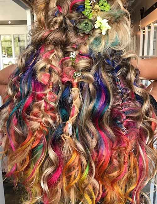 Bohemian mermaid hair color