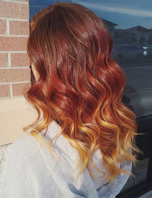 Fuel to fire is among the best styling ideas for your red ombre hair
