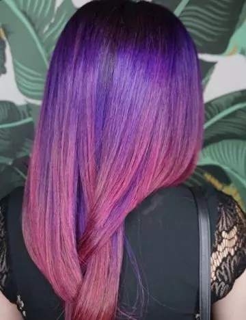 Purple dream in purple ombre hairstyles