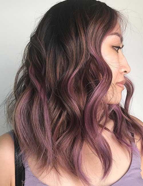 Dusty lavender ombre hair color