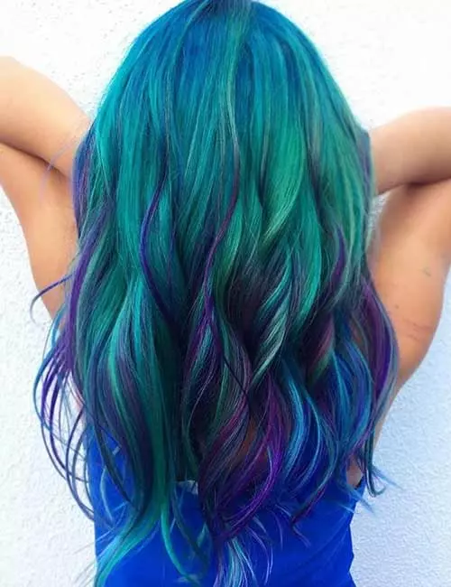 Jaded purple mermaid hair color