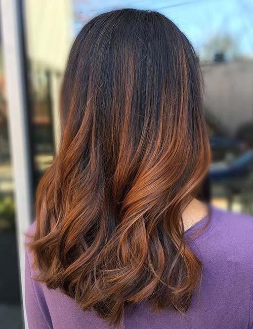 highlight color ideas for dark brown hair