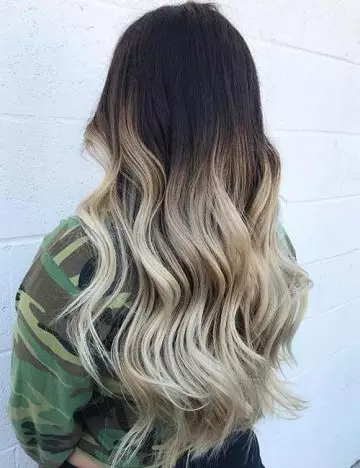 Cool blonde ombre hair color for brown to blonde hair