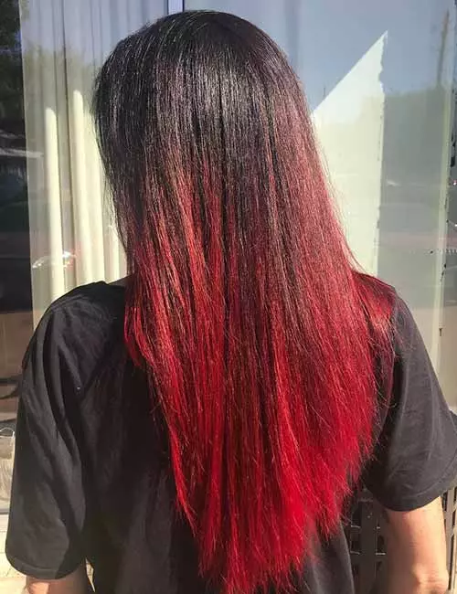 Magenta toned red ombre is among the best styling ideas for your red ombre hair