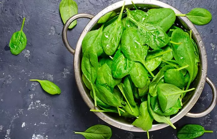 3. Spinach Or Green Leafy Vegetables