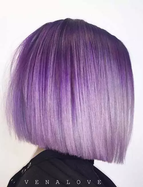 Top to bottom lavender ombre hair color