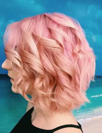 Pink sorbet cotton candy hair color