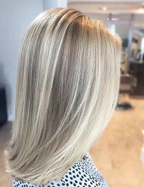 The cool baby blonde look with ash blonde highlights is perfect for all hair types and textures