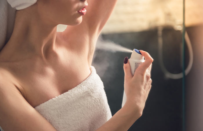  4. Spraying Deodorant Directly On Our Skin