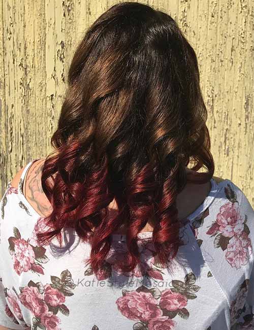 Maroon madness is among the best styling ideas for your red ombre hair