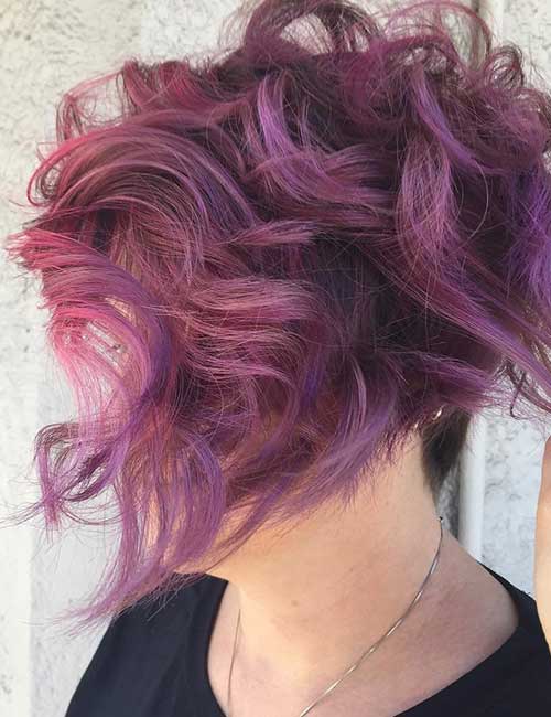 Pink to lavender sombre hair color