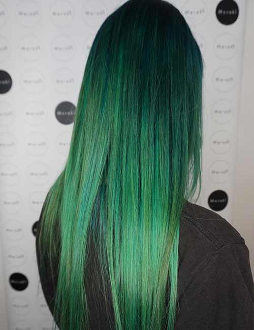 Sea green sombre mermaid hair color