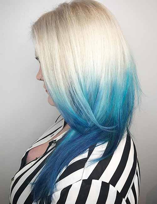 20 Beautiful Styling Ideas For Blue Ombre Hair