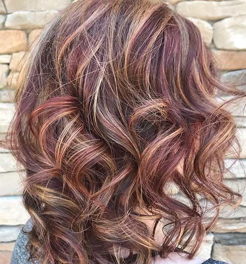 copper and burgundy hair color highlights