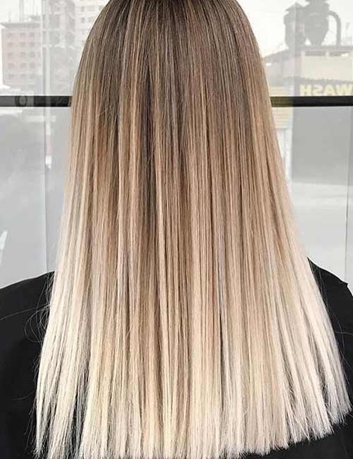 Straight hair color for brown to blonde hair