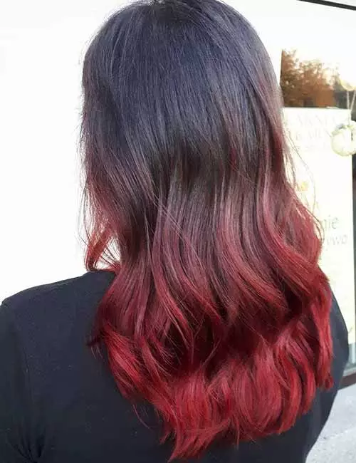 Vivacious carmine is among the best styling ideas for your red ombre hair