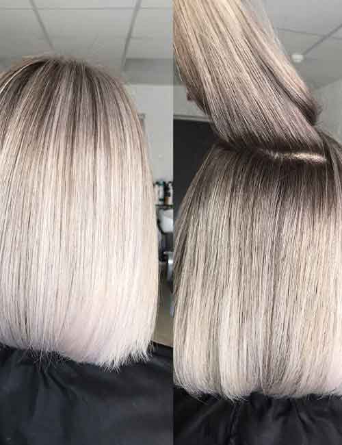 Champagne dreams balayage for straight hair