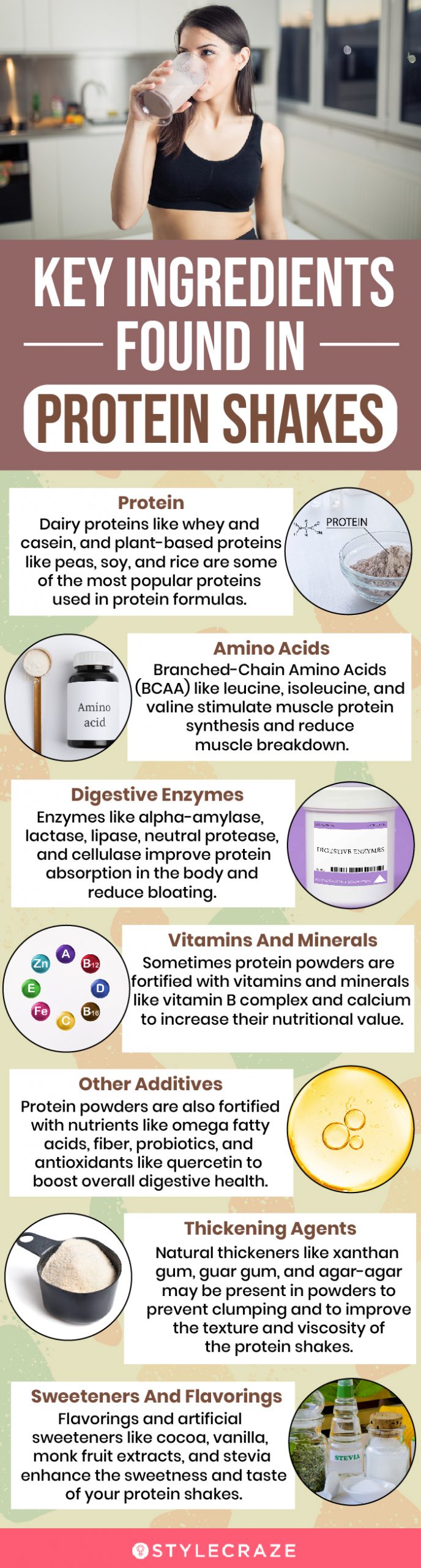 Key Ingredients Found In Protein Shakes (infographic)