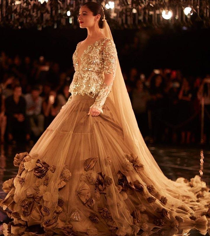 gown lehenga ki design