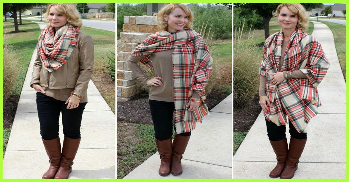 how to wear a large scarf shawl