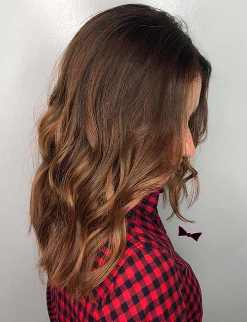 Cinnamon sombre hair color idea for brunettes