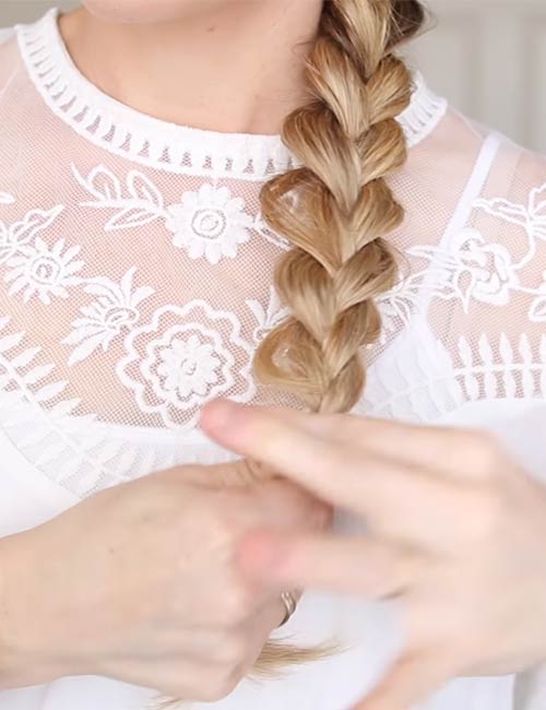 Secure the ends of the French braid