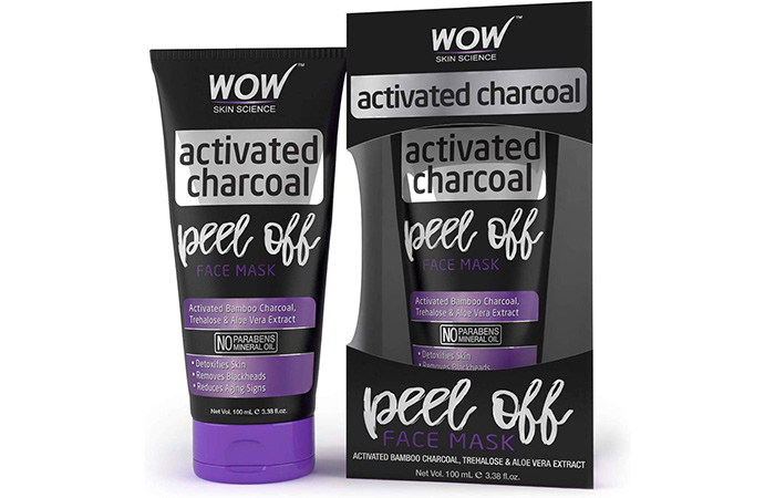 WOW Skin Science Activated Charcoal Peel Off Mask For Blackheads