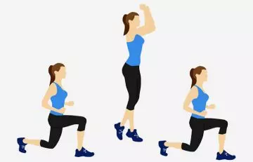 HIIT jumping lunges for fat loss