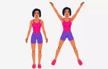 High-intensity jumping jacks exercise for fat loss